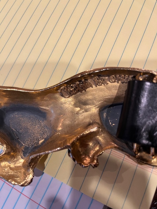 Christopher Ross Vintage 1980s Panther Belt Buckle 24K Gold Plated main image 6